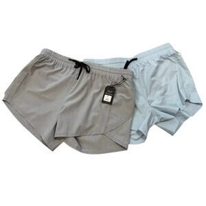 Anderson Ord Lot 2 Ladies 2 in 1 Shorts Sky Blue & Gray Sz 6 MSRP $75 NWT
